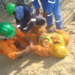 First aid treatment at site
