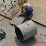 Gas cutting safety at construction site