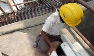 Construction site mock drill