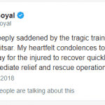 piush goyal twit on rail accident