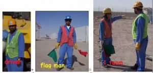 Driver and flagman must work together