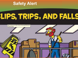 Safety Alert slip, Trip And falls