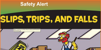 Safety Alert slip, Trip And falls