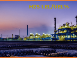 LEL UEL % OF H2S GAS