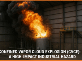 A Confined Vapor Cloud Explosion (CVCE) is one of the most dangerous types of explosions that can occur in industrial environments, especially in facilities dealing with flammable gases, liquids, or che