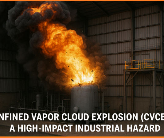 A Confined Vapor Cloud Explosion (CVCE) is one of the most dangerous types of explosions that can occur in industrial environments, especially in facilities dealing with flammable gases, liquids, or che